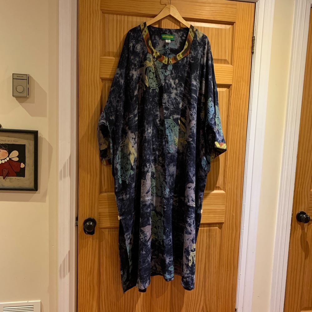 Kusnadi Tie-Dye Kaftan with Vibrant Patterns